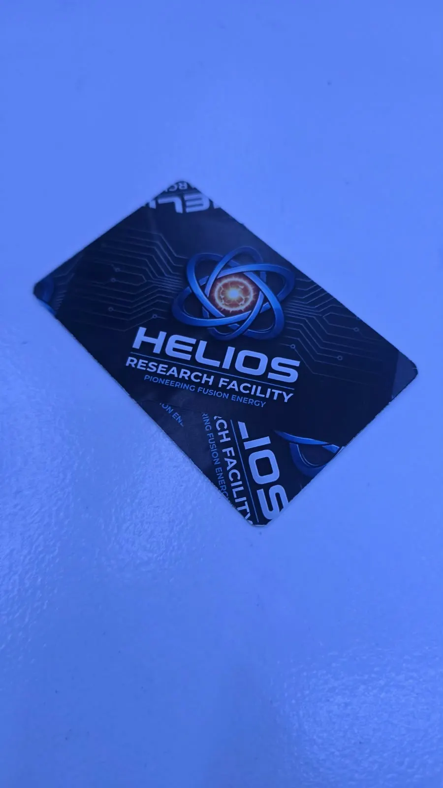 Toegangskaart van de Helios Research Facility